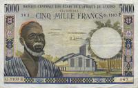 Gallery image for West African States p504Ed: 5000 Francs