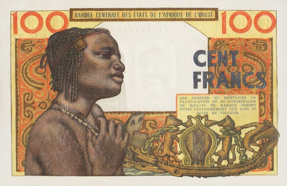 Back of West African States p601Hf: 100 Francs from 1961