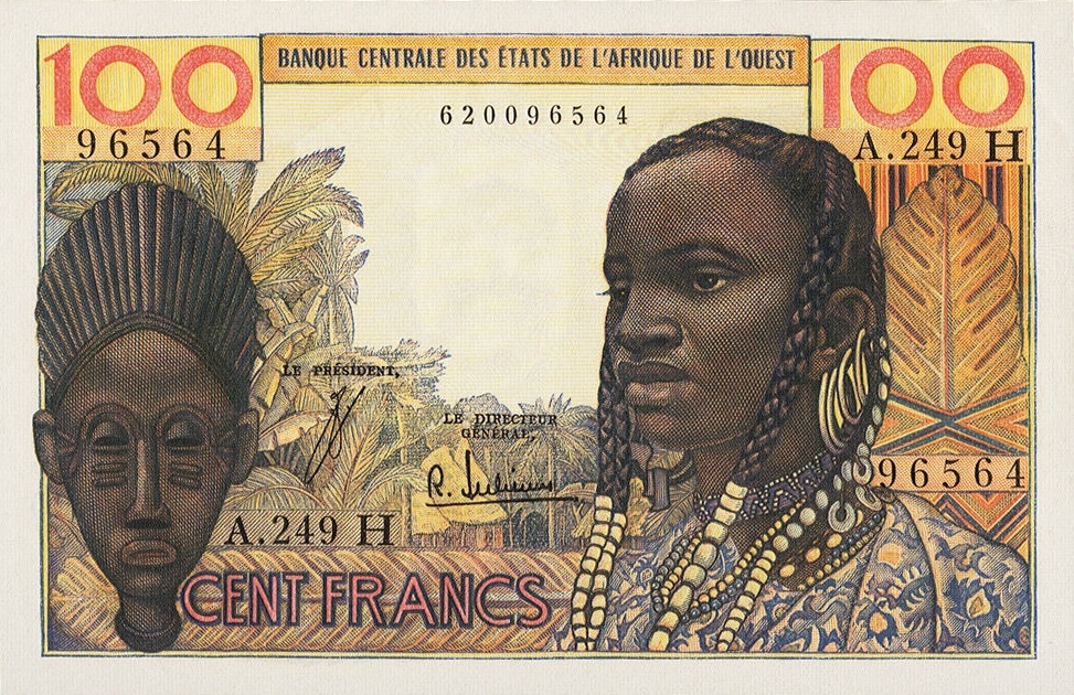 Front of West African States p601Hf: 100 Francs from 1961