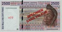 Gallery image for West African States p602Hs: 500 Francs