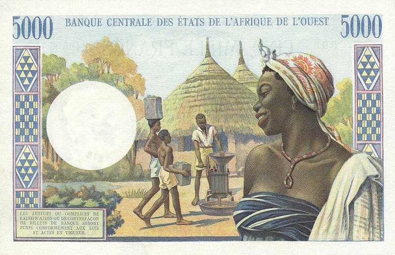 Back of West African States p704Km: 5000 Francs from 1961