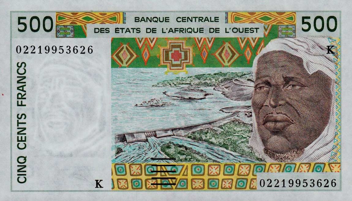 Front of West African States p710Km: 500 Francs from 2002