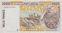 Gallery image for West African States p711Kc: 1000 Francs