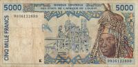 Gallery image for West African States p713Ki: 5000 Francs