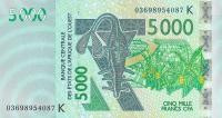 Gallery image for West African States p717Ka: 5000 Francs from 2003