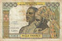 p803Tg from West African States: 1000 Francs from 1959