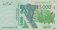 Gallery image for West African States p817Tb: 5000 Francs