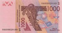 Gallery image for West African States p915Sb: 1000 Francs from 2004