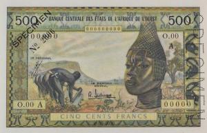 Gallery image for West African States p102As: 500 Francs