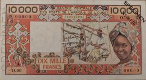 Gallery image for West African States p109As: 10000 Francs