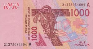 Gallery image for West African States p115Au: 1000 Francs