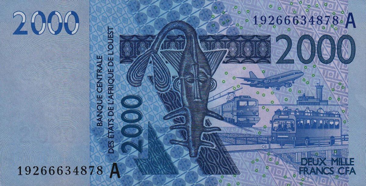 Front of West African States p116As: 2000 Francs from 2019