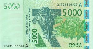 Gallery image for West African States p117Aw: 5000 Francs