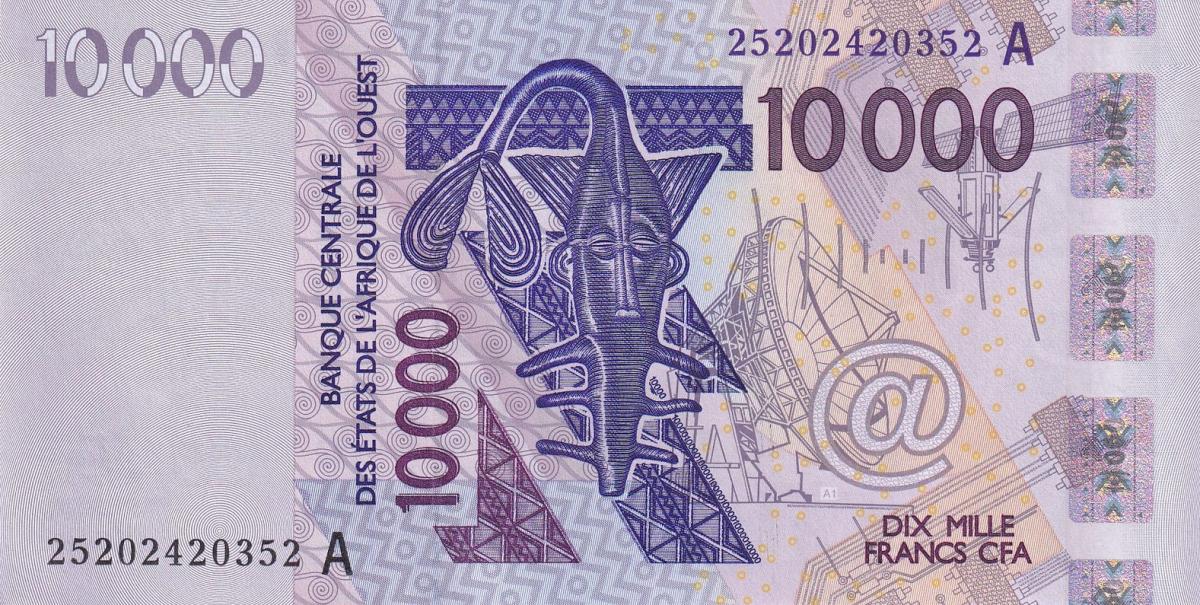 Front of West African States p118Ax: 10000 Francs from 2025