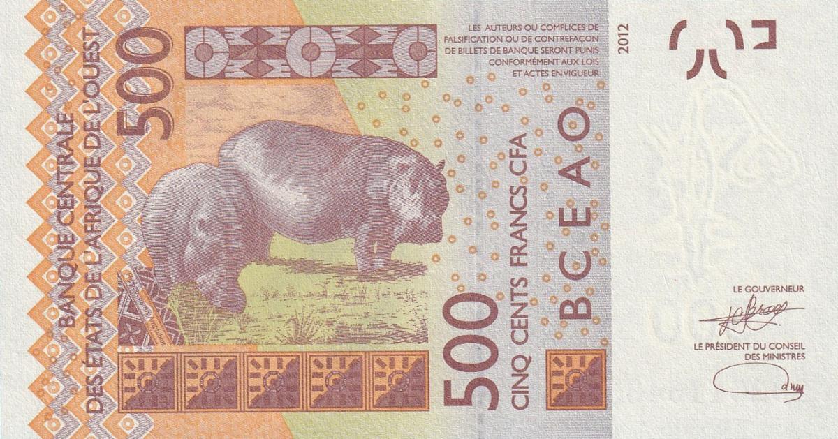 Back of West African States p119Al: 500 Francs from 2023