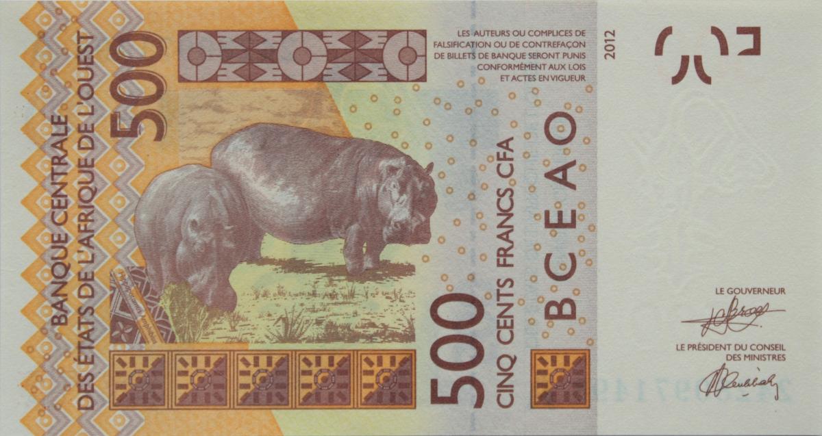 Back of West African States p119Am: 500 Francs from 2024