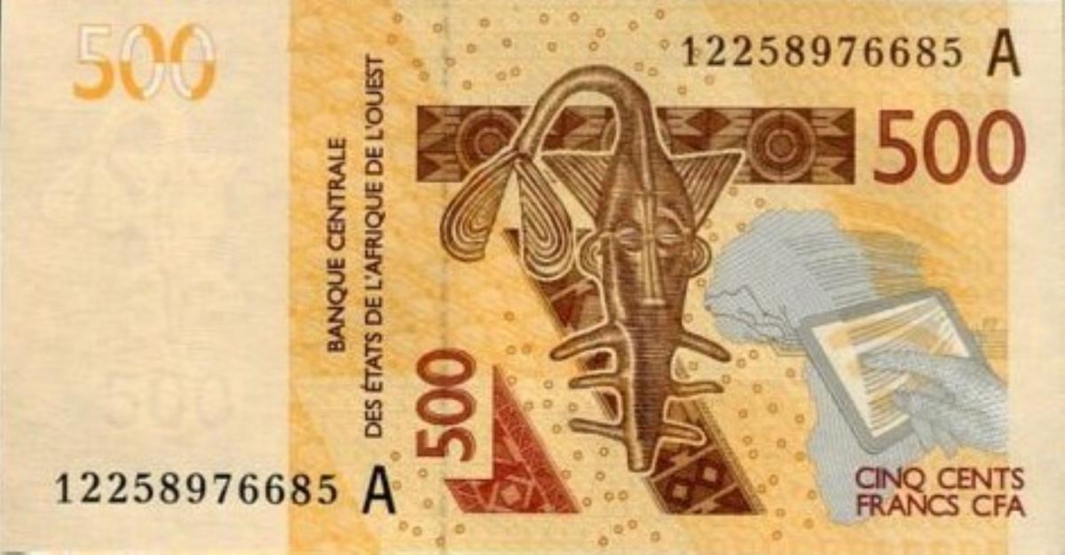 Front of West African States p219Ba: 500 Francs from 2012