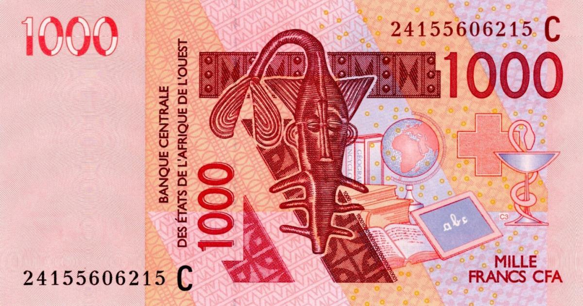 Front of West African States p315Cy: 1000 Francs from 2025