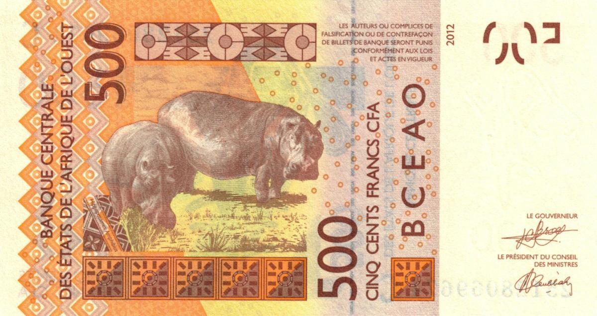 Back of West African States p319Cn: 500 Francs from 2025