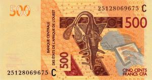 Gallery image for West African States p319Cn: 500 Francs