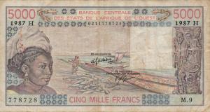 Gallery image for West African States p608Hl: 5000 Francs