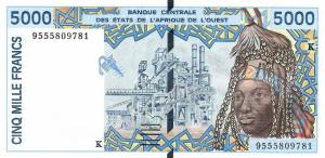 Gallery image for West African States p713Kd: 5000 Francs