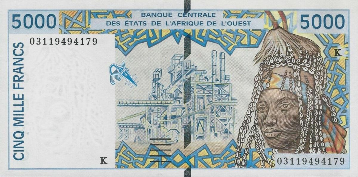 Front of West African States p713Km: 5000 Francs from 2003