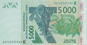 Gallery image for West African States p717Kw: 5000 Francs