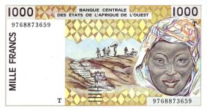 Gallery image for West African States p811Tg: 1000 Francs