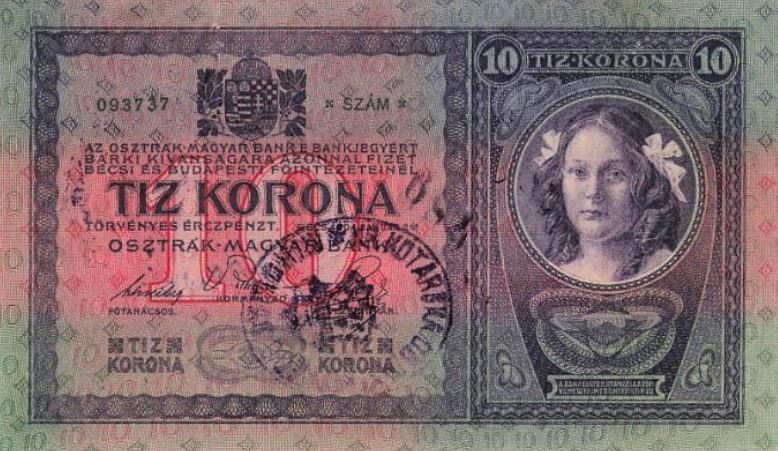 Back of Yugoslavia p6a: 10 Kroner from 1919