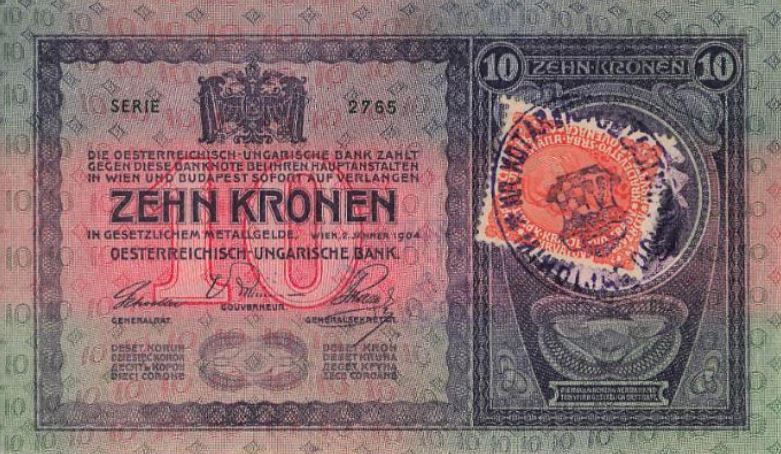 Front of Yugoslavia p6a: 10 Kroner from 1919