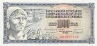Gallery image for Yugoslavia p92d: 1000 Dinara from 1981