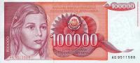 Gallery image for Yugoslavia p97: 100000 Dinara