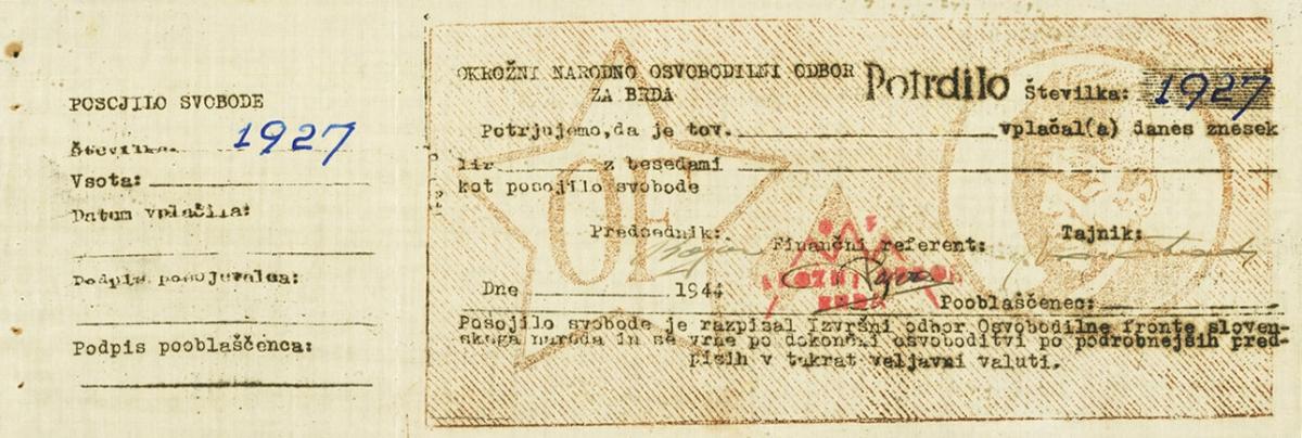 Front of Yugoslavia pS155: 600 Lir from 1944
