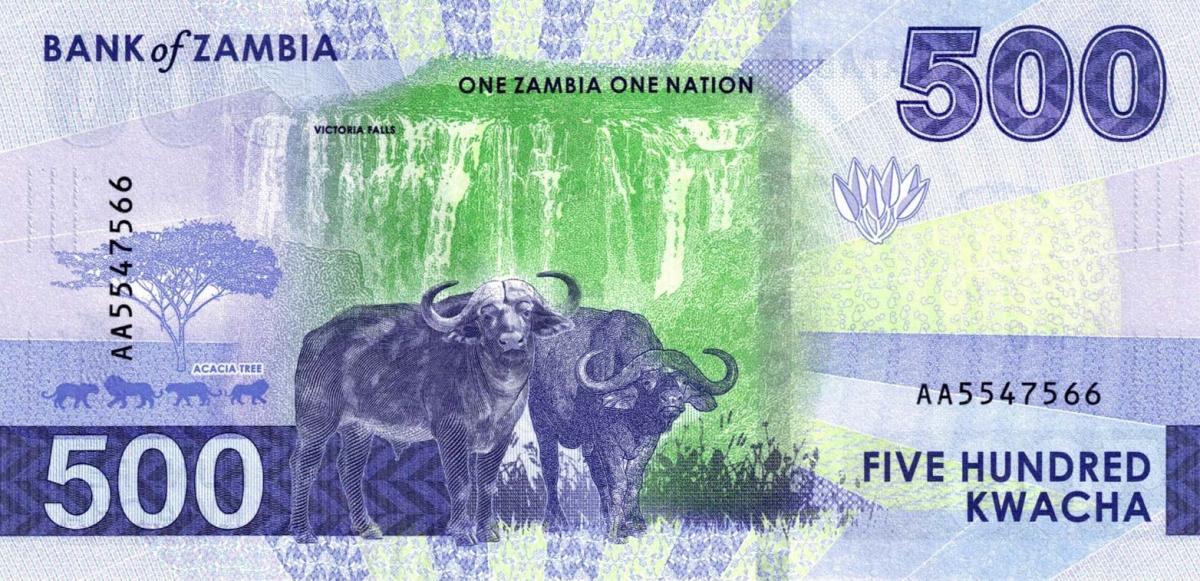 Back of Zambia p67: 500 Kwacha from 2024