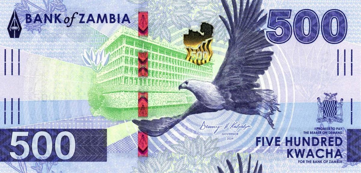 Front of Zambia p67: 500 Kwacha from 2024