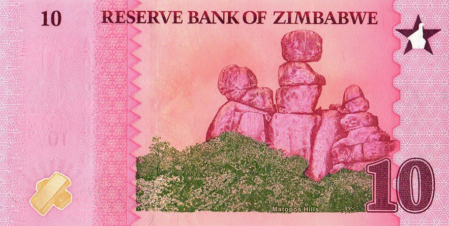 Back of Zimbabwe p112: 10 ZiG from 2026