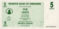 Gallery image for Zimbabwe p34: 5 Cents from 2006