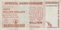 Gallery image for Zimbabwe p63: 50000000000 Dollars from 2008