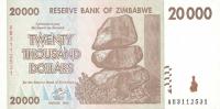 Gallery image for Zimbabwe p73a: 20000 Dollars from 2007