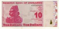 Gallery image for Zimbabwe p94: 10 Dollars from 2009