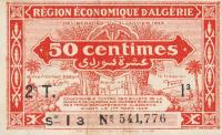 p100 from Algeria: 50 Centimes from 1944