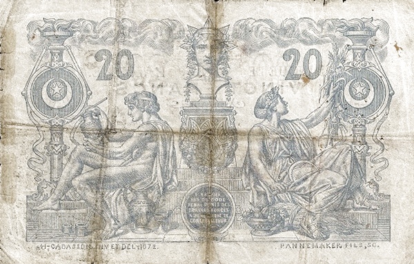 Back of Algeria p72: 20 Francs from 1903
