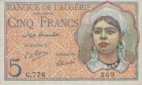 Gallery image for Algeria p94b: 5 Francs