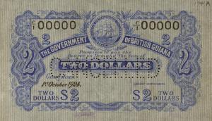 Gallery image for British Guiana p2As: 2 Dollars