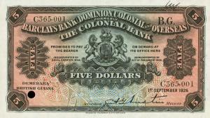 Gallery image for British Guiana pS101s: 5 Dollars