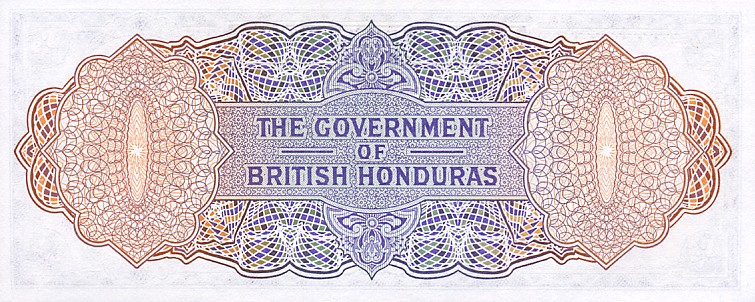 Back of British Honduras p29c: 2 Dollars from 1953