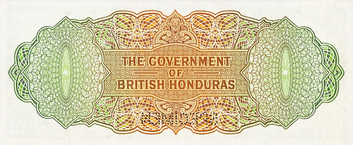 Back of British Honduras p31s: 10 Dollars from 1958