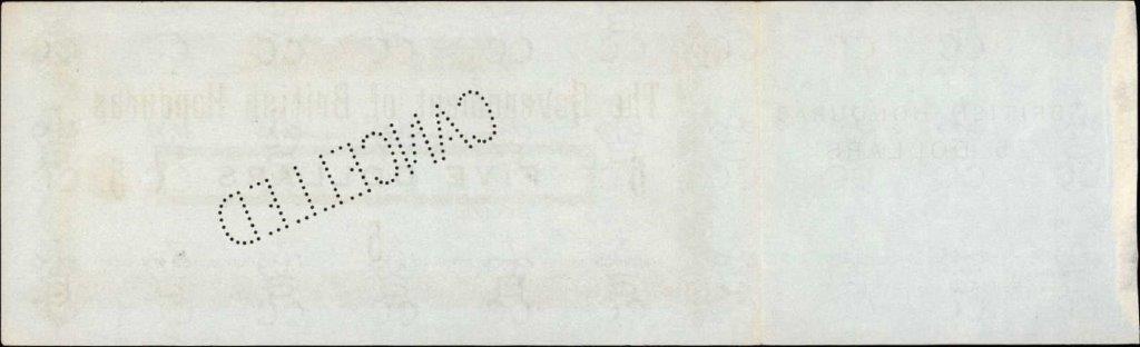 Back of British Honduras p3: 5 Dollars from 1894