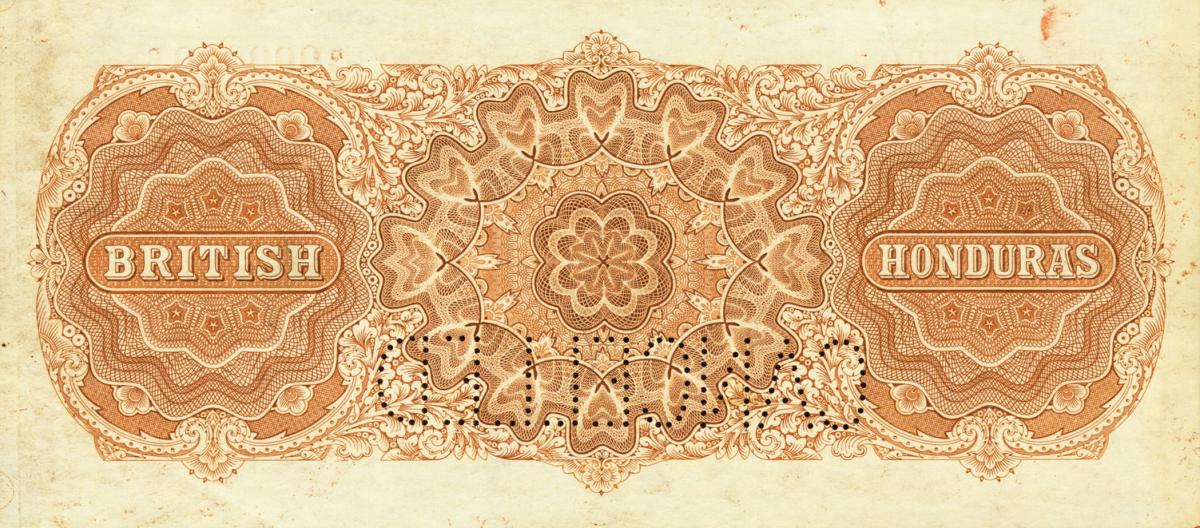 Back of British Honduras p15s: 2 Dollars from 1924